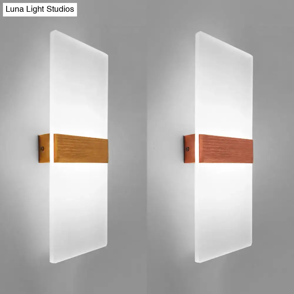 Modern oval rectangular convex led wall sconce bedroom light