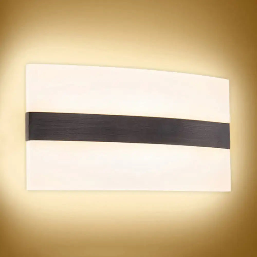 Modern oval rectangular convex led wall sconce bedroom light