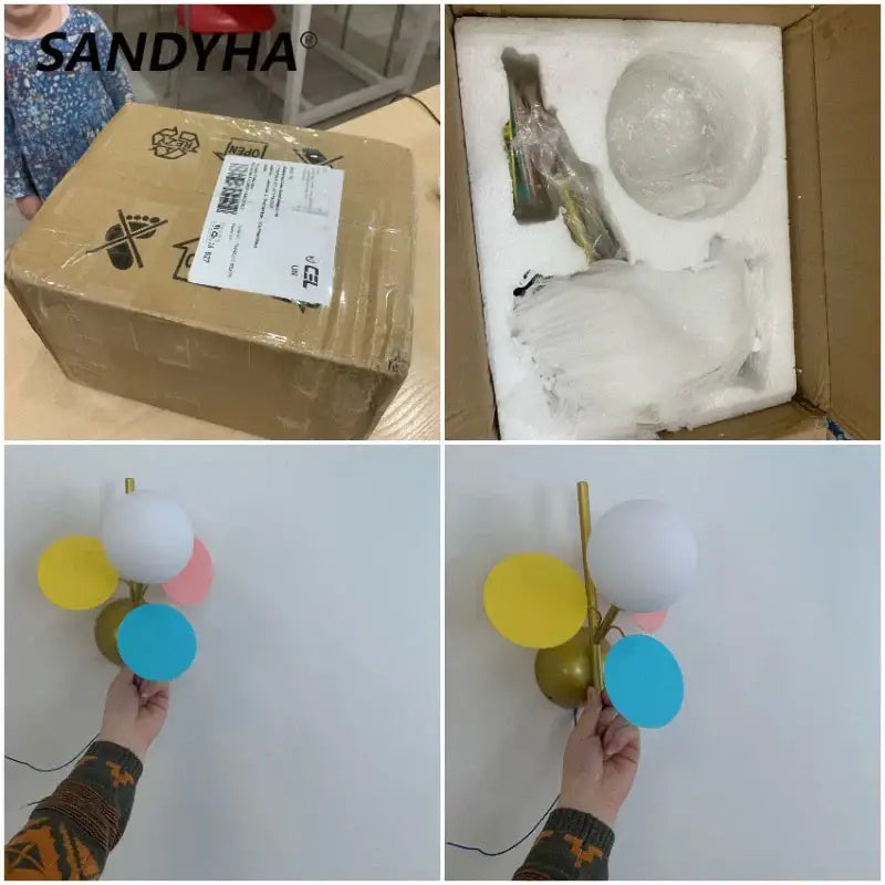 Modern pastel macaron acrylic wall lamp children’s bedroom night light