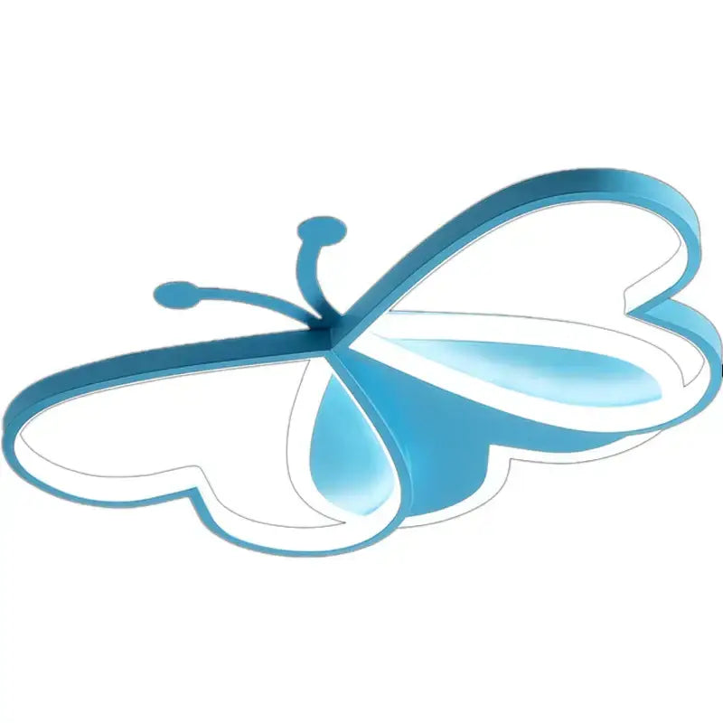 Modern pink decorbites butterfly led ceiling light for girls bedroom