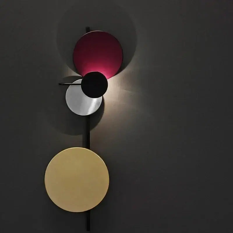 Modern pink silver & gold led wall lamp for bedroom decor