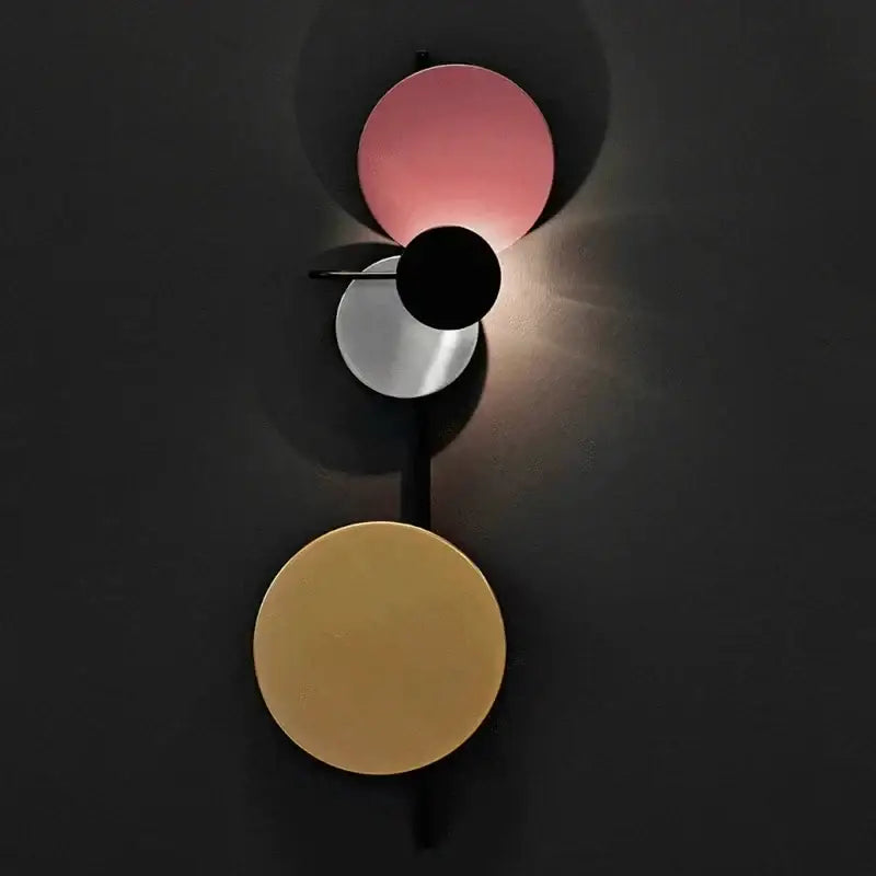 Modern pink silver & gold led wall lamp for bedroom decor
