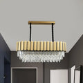 Modern prismatic gold finish pendant light dining room chandelier
