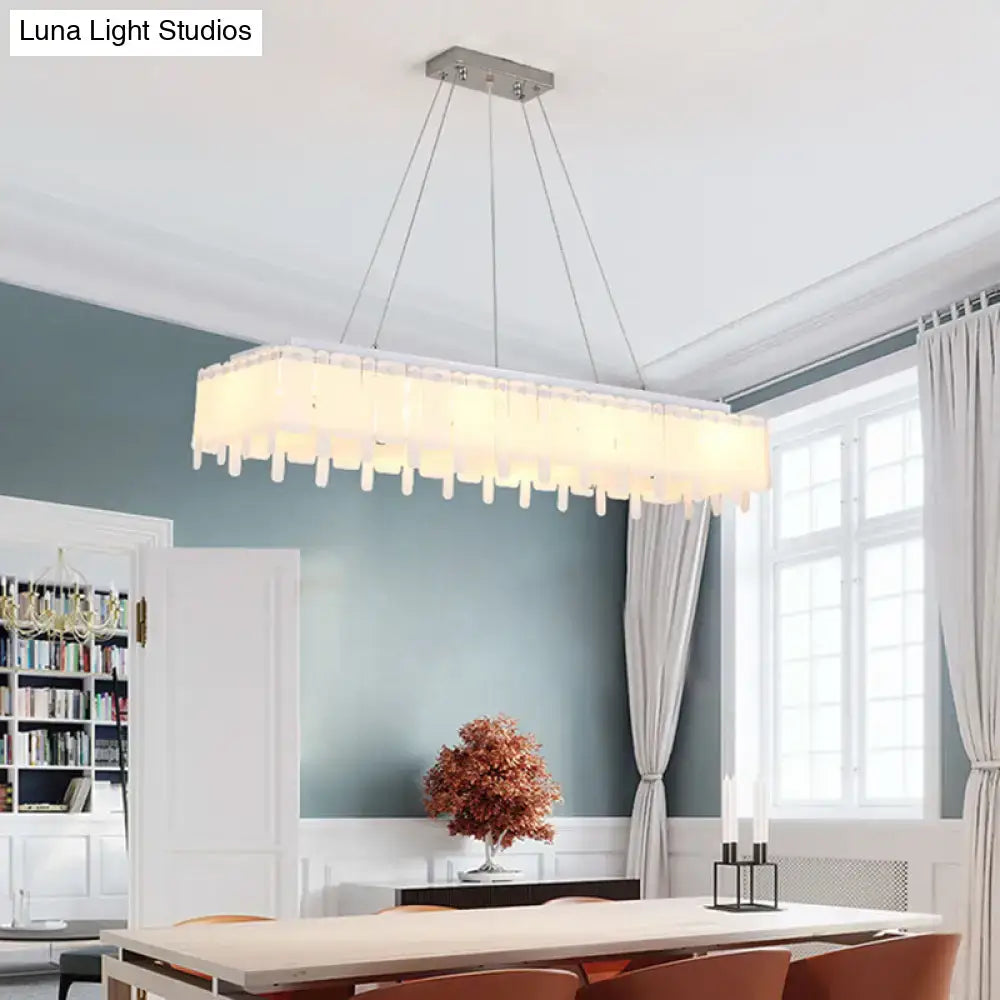 Modern rectangular adjustable acrylic led island light dining room