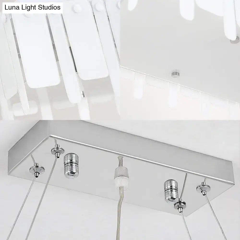 Modern rectangular adjustable acrylic led island light dining room