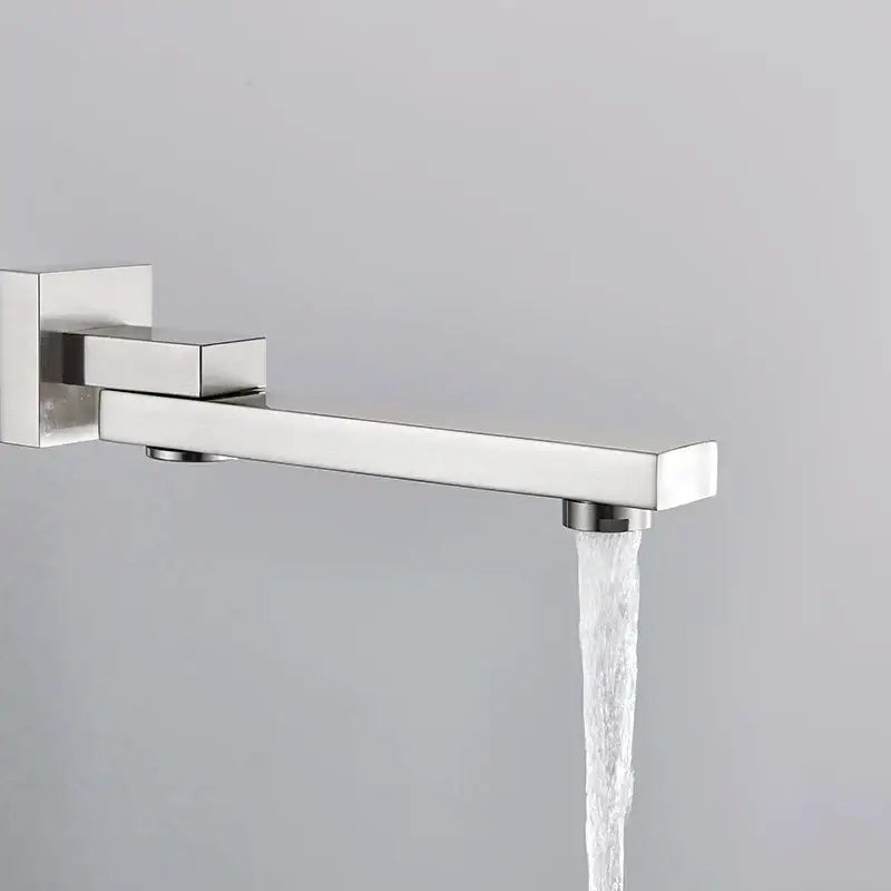 Modern rectangular brass chrome black bronze swivel shower spout bathroom