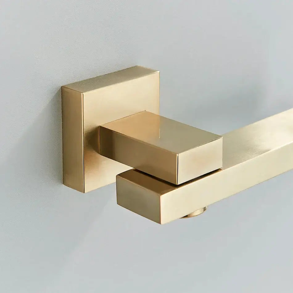Modern rectangular brass chrome black bronze swivel shower spout bathroom