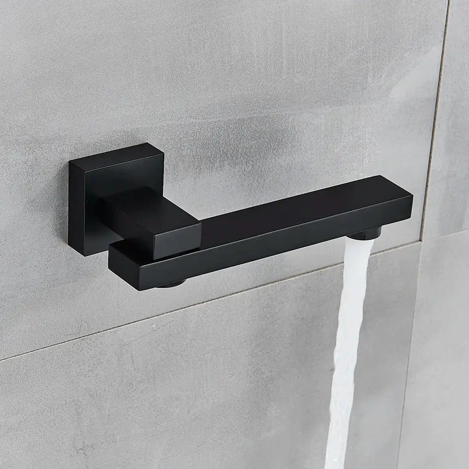 Modern rectangular brass chrome black bronze swivel shower spout bathroom