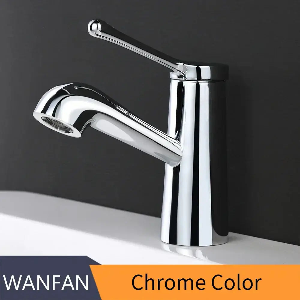 Modern rectangular brushed nickel bathroom sink faucet
