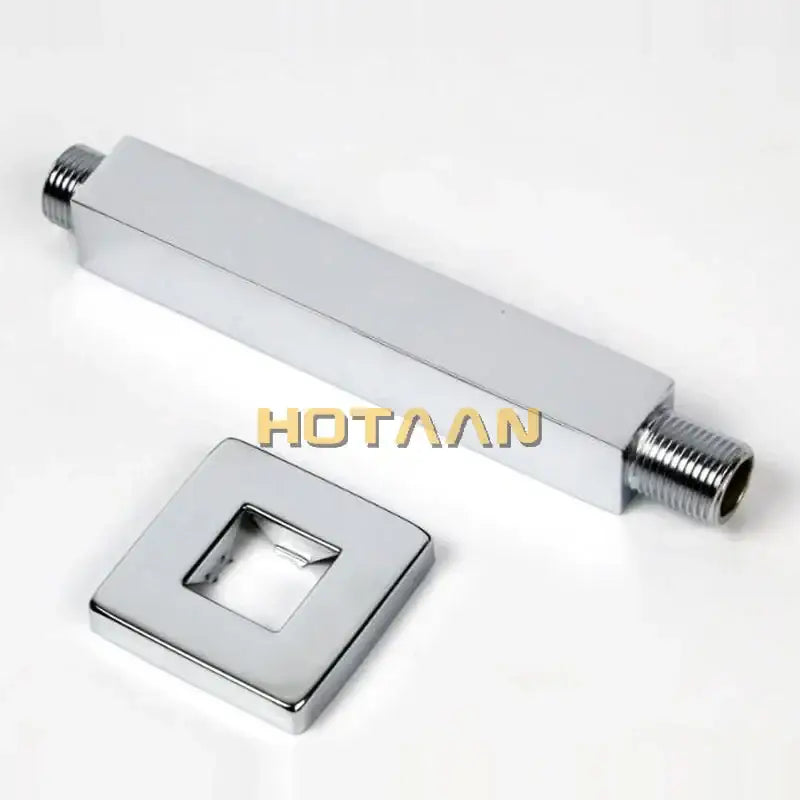 Modern rectangular chrome brass shower arm bathroom wall mount