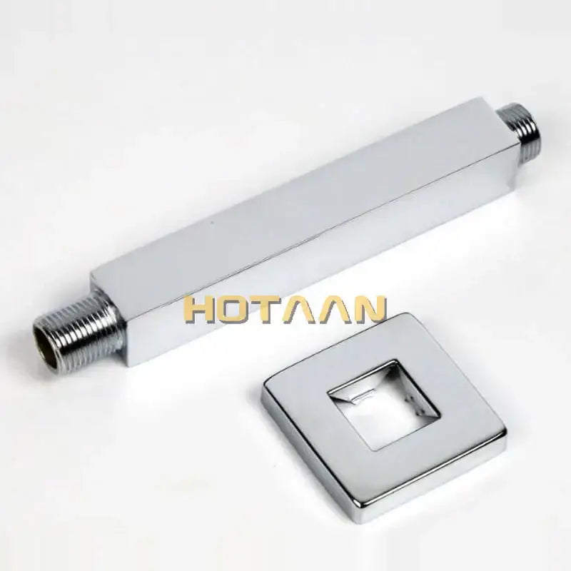 Modern rectangular chrome brass shower arm bathroom wall mount