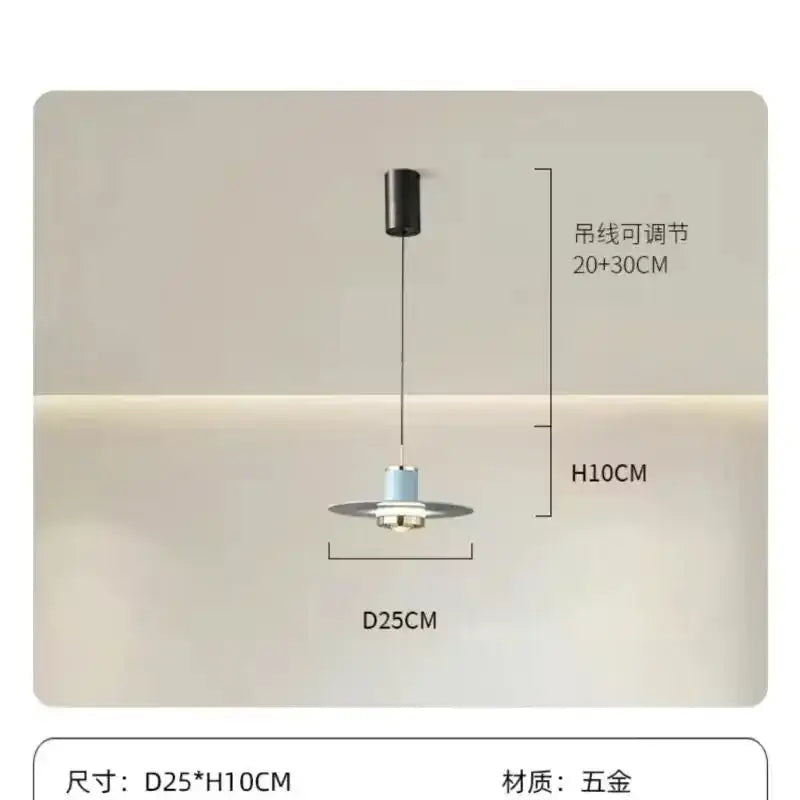 Modern red umbrella pendant lamp for dining room living room decor