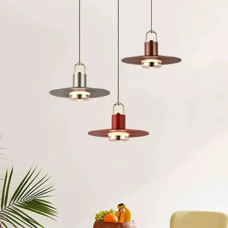 Modern red umbrella pendant lamp for dining room living room decor