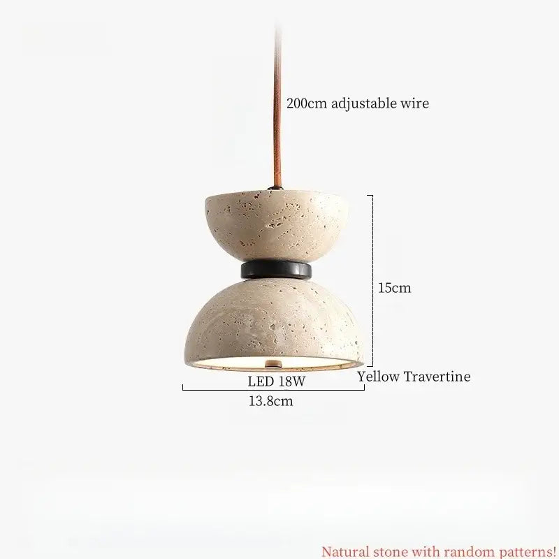 Modern reddish brown and cream cement cylinder led pendant kitchen light