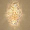 Modern rhombus clear crystal wall sconce bedroom direct wired electric