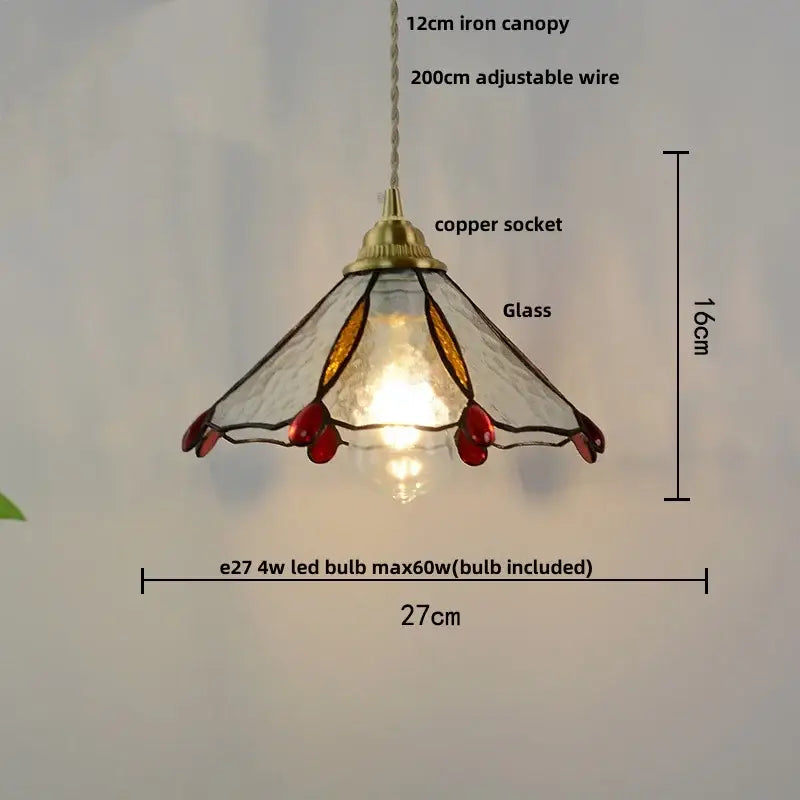 Modern ribbed blue glass led pendant lamp dining room lighting