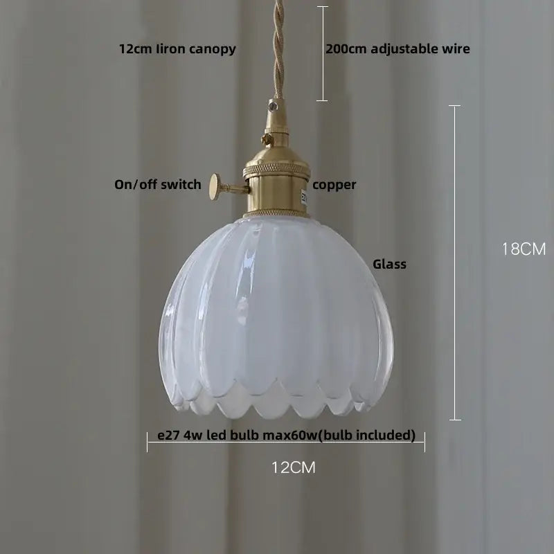 Modern ribbed blue glass pendant light for dining room
