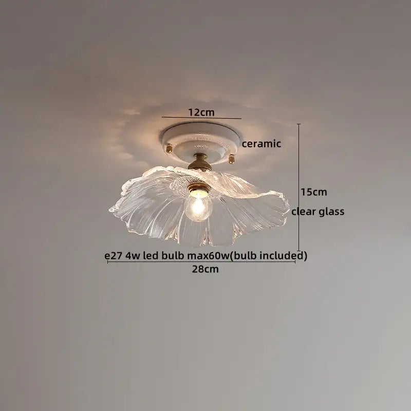 Modern ridged cream ceramic led ceiling light for living room