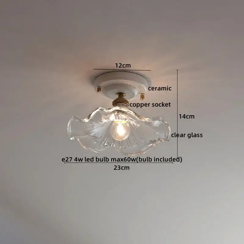 Modern ridged cream ceramic led ceiling light for living room