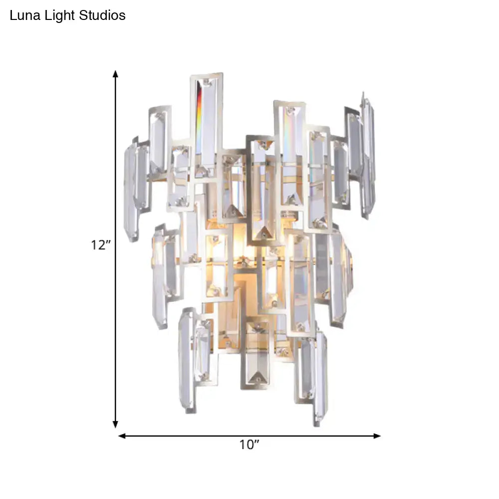 Modern rose gold crystal wall lamp for dining room