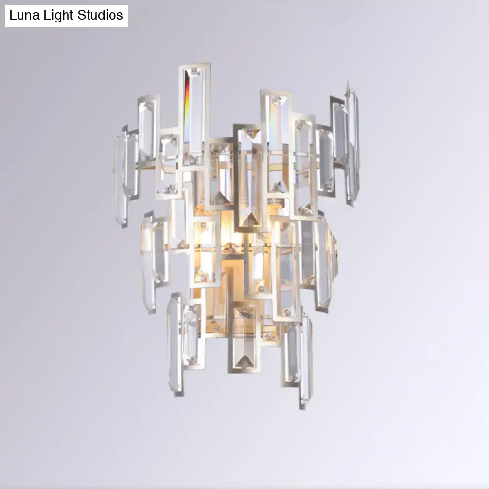 Modern rose gold crystal wall lamp for dining room