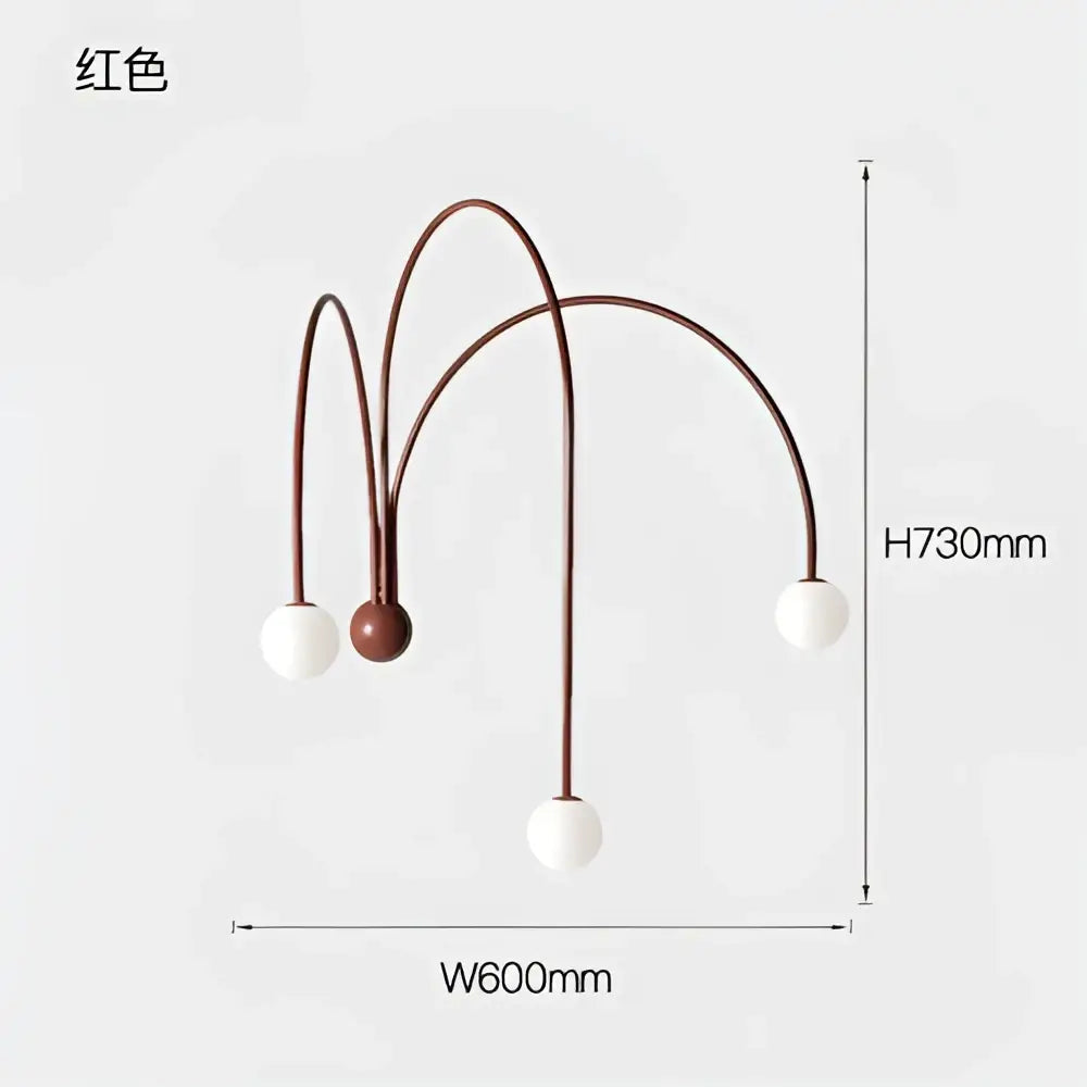Modern rust decorbites branch glass wall lamps bedroom sconce