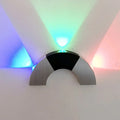 Modern silver & black rgb color led wall light living room sconce