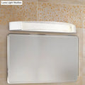Modern silver-framed rectangular bathroom mirror with sleek minimalist design for wall mount bubble crystal 110v-120v vanity light
