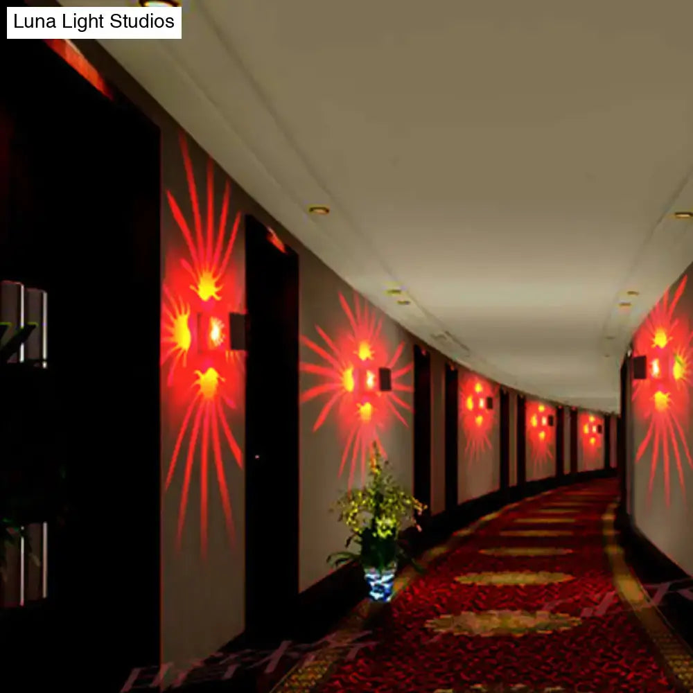 Modern silver cube led wall sconce corridor light bulb included