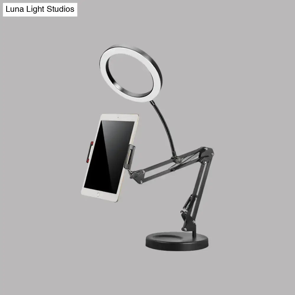 Modern silver led light mobile phone holder – bedroom desk lamp