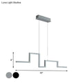Modern step-style linear kitchen island pendant light with sleek silver metallic finish in black grey 110v-120v 220v-240v