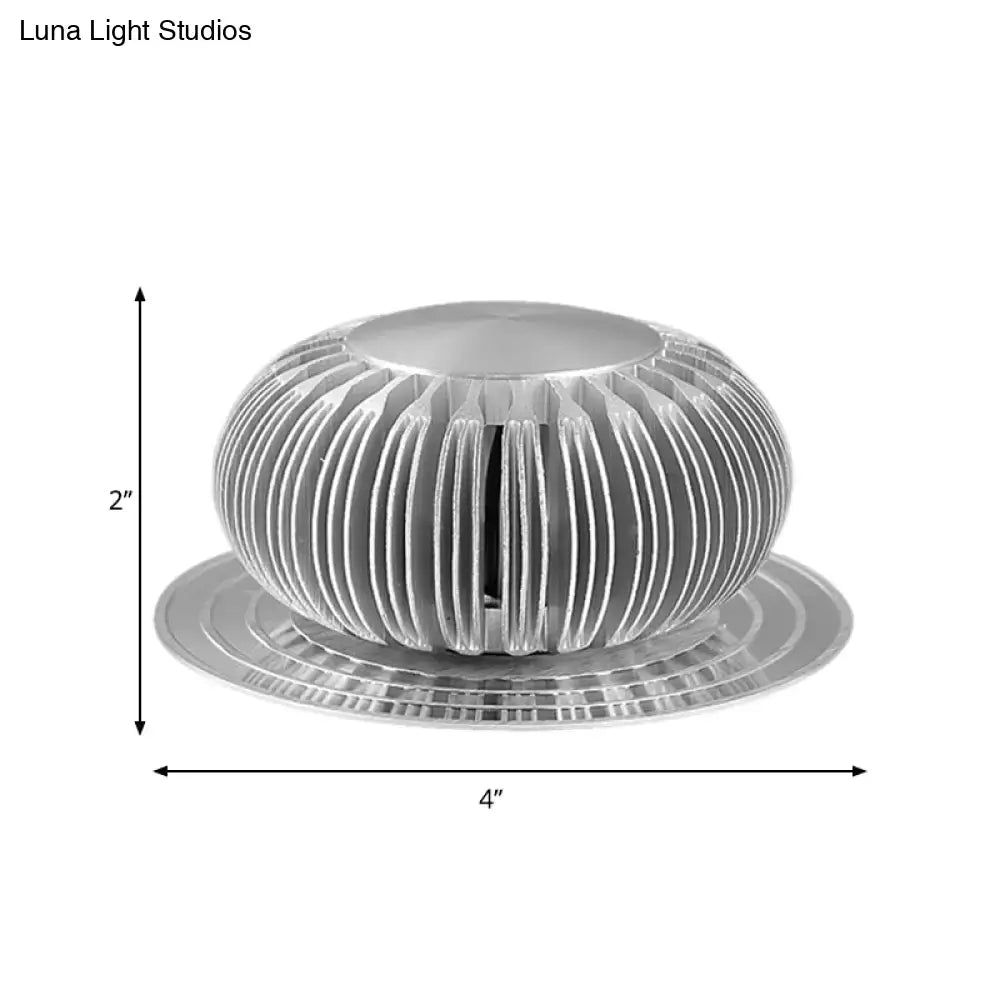 Modern silver starburst led sconce direct wired living room light