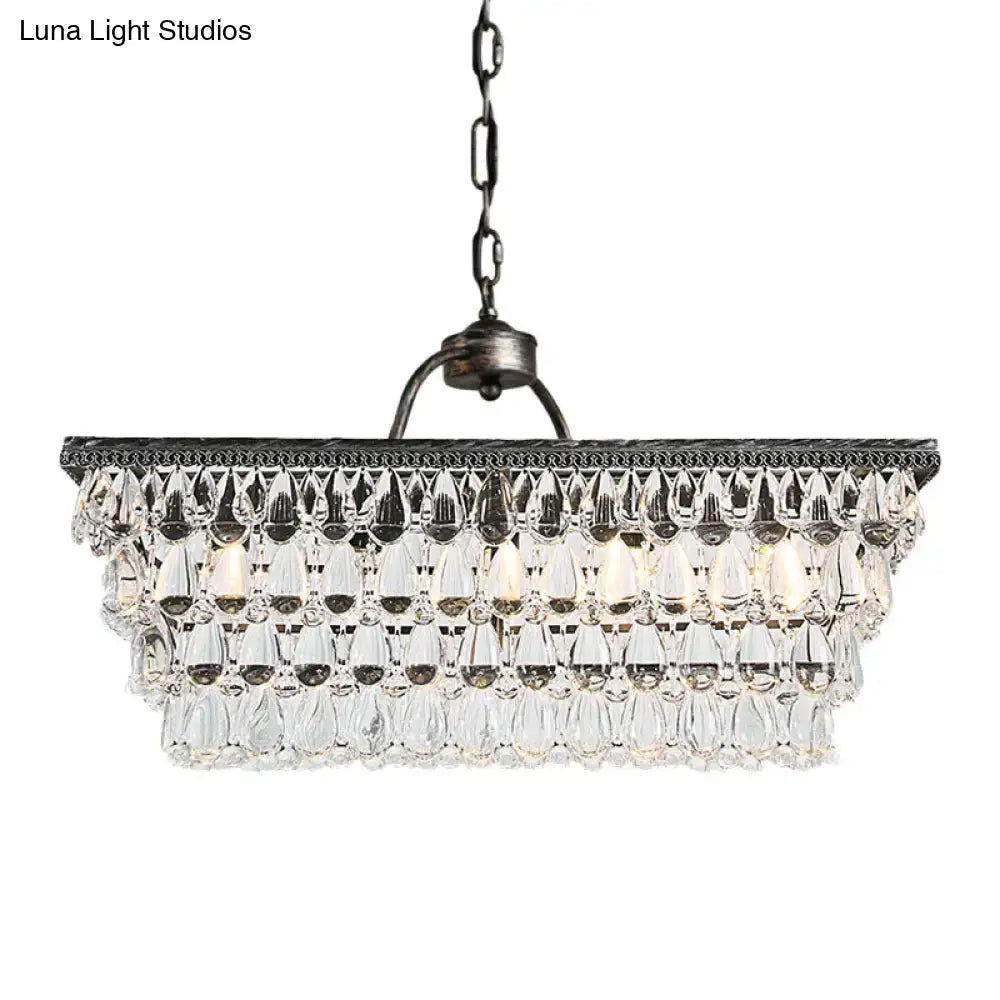 Modern silver teardrop crystal ceiling light for living room 220v-240v
