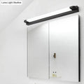 Modern black-framed bathroom mirror cabinet with integrated warm white led lighting in black white 110v-120v design
