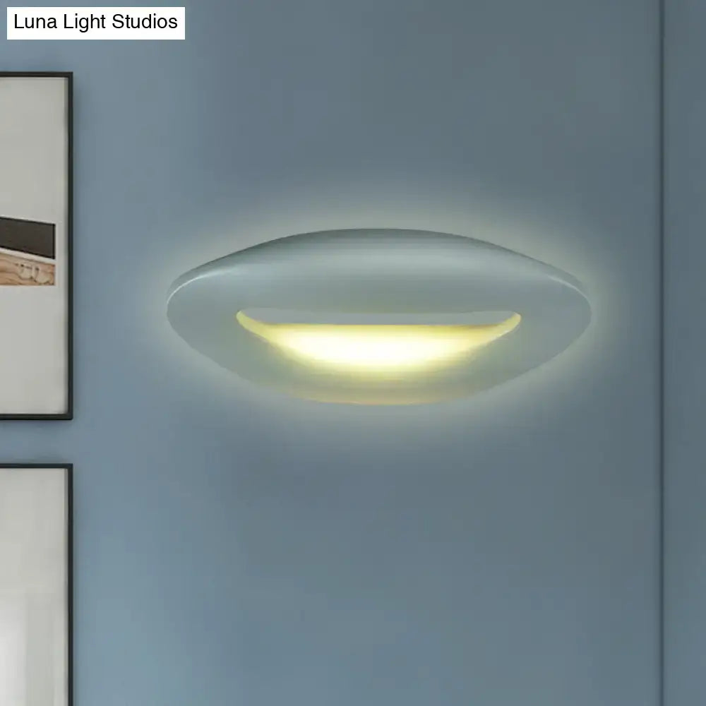 Modern smiling face black & white led wall lamp corridor light