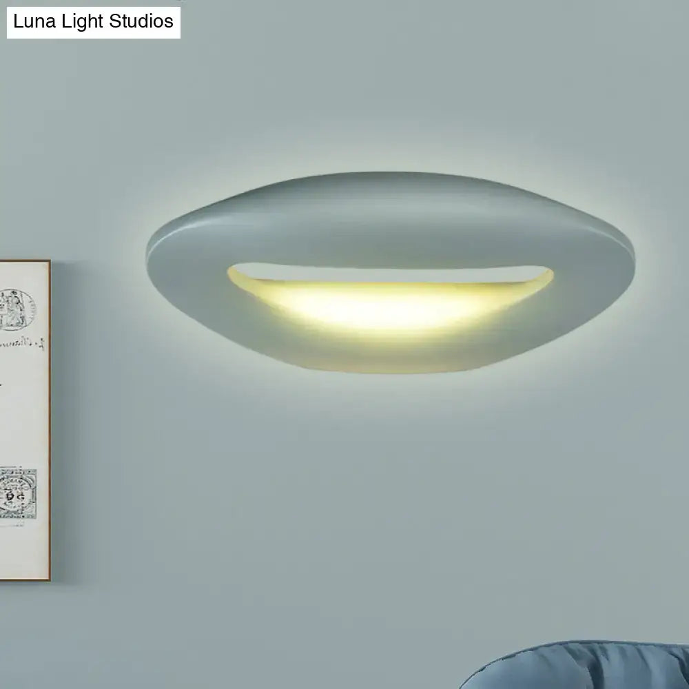 Modern smiling face black & white led wall lamp corridor light
