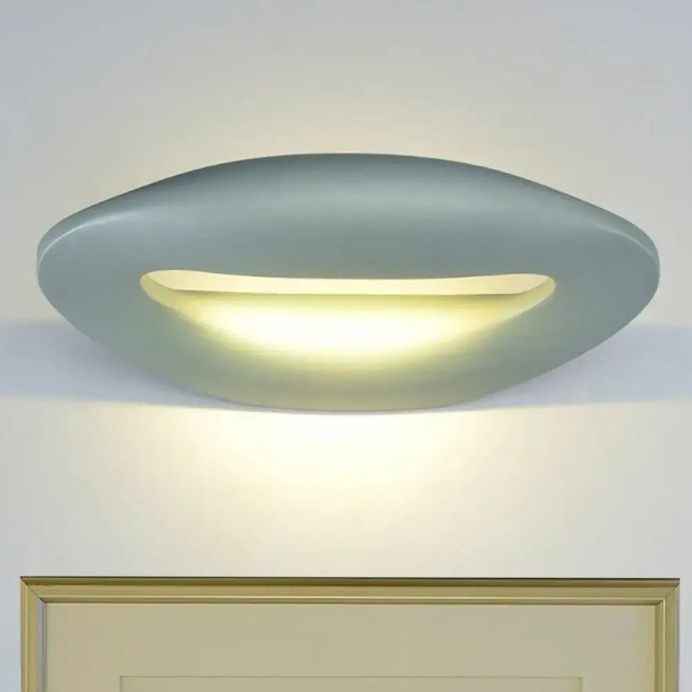 Modern smiling face black & white led wall lamp corridor light