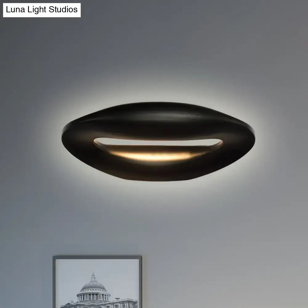 Modern smiling face black & white led wall lamp corridor light