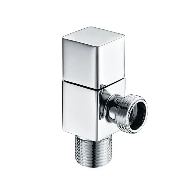 Modern square brass black angle valve bathroom water control