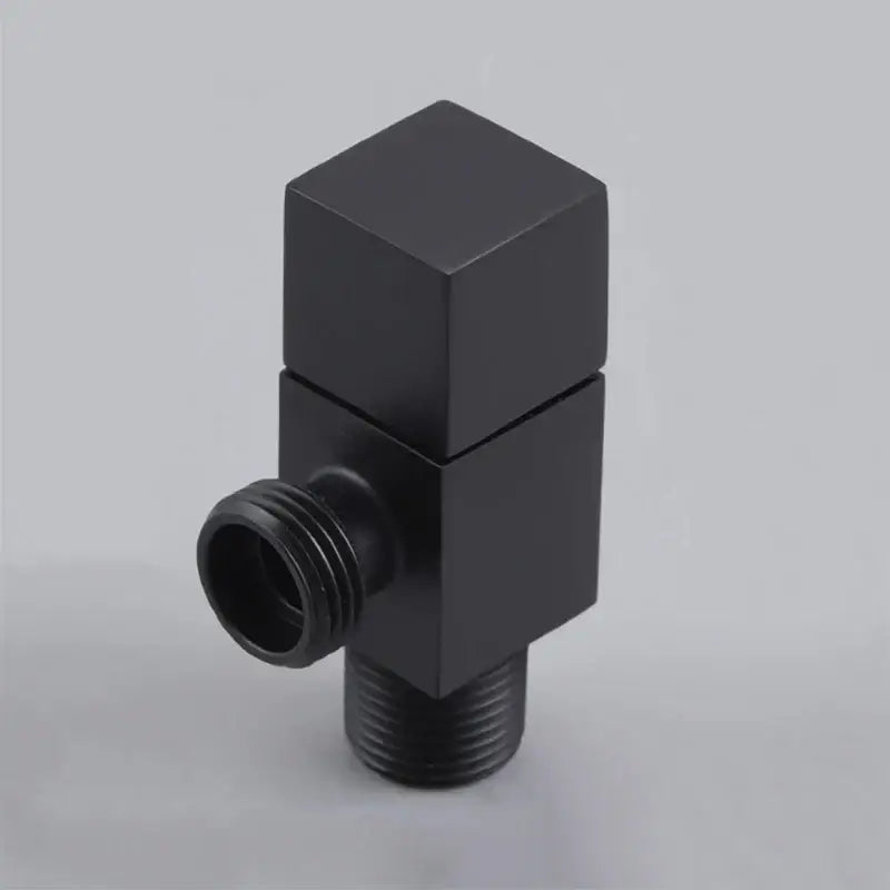 Modern square brass black angle valve bathroom water control