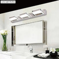 Modern square chrome stainless steel led vanity light bathroom sconce