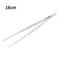 Modern stainless steel bbq tongs kitchen cooking clip with textured grip