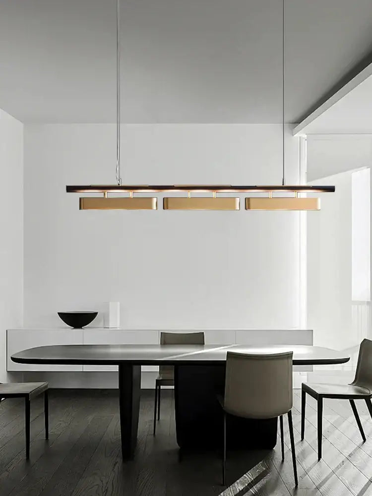 Modern stainless steel brushed gold pendant lamp dining room