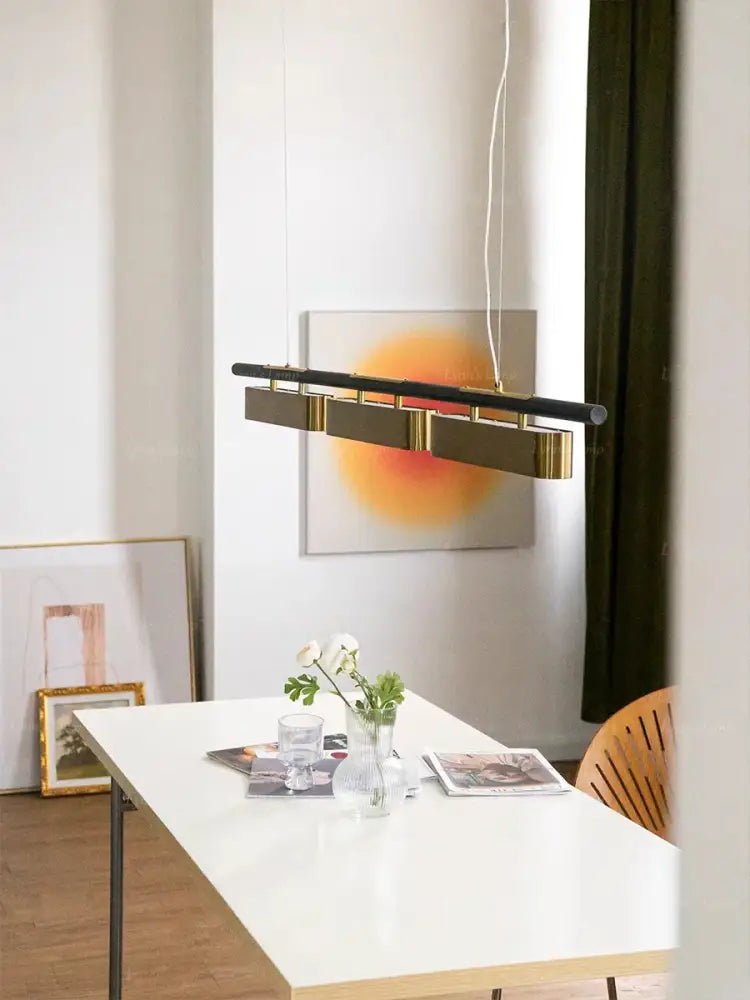 Modern stainless steel brushed gold pendant lamp dining room