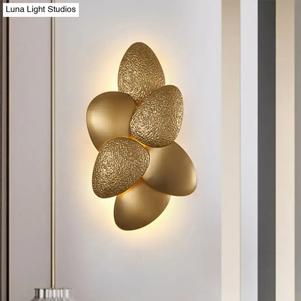 Modern stainless steel squama wall light gold bedroom sconce