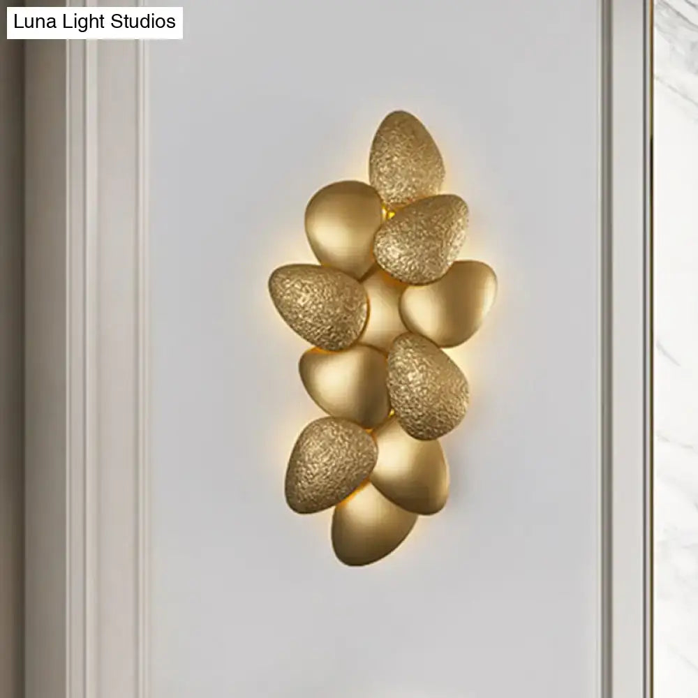 Modern stainless steel squama wall light gold bedroom sconce