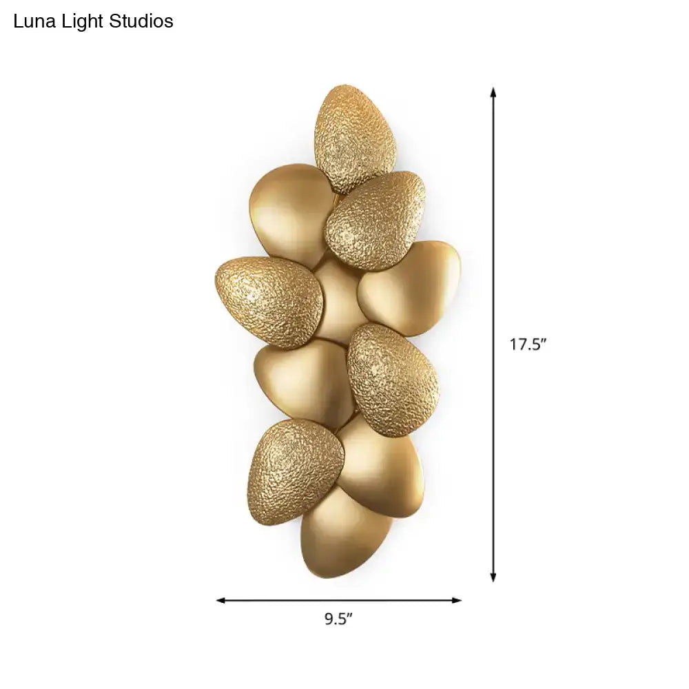 Modern stainless steel squama wall light gold bedroom sconce