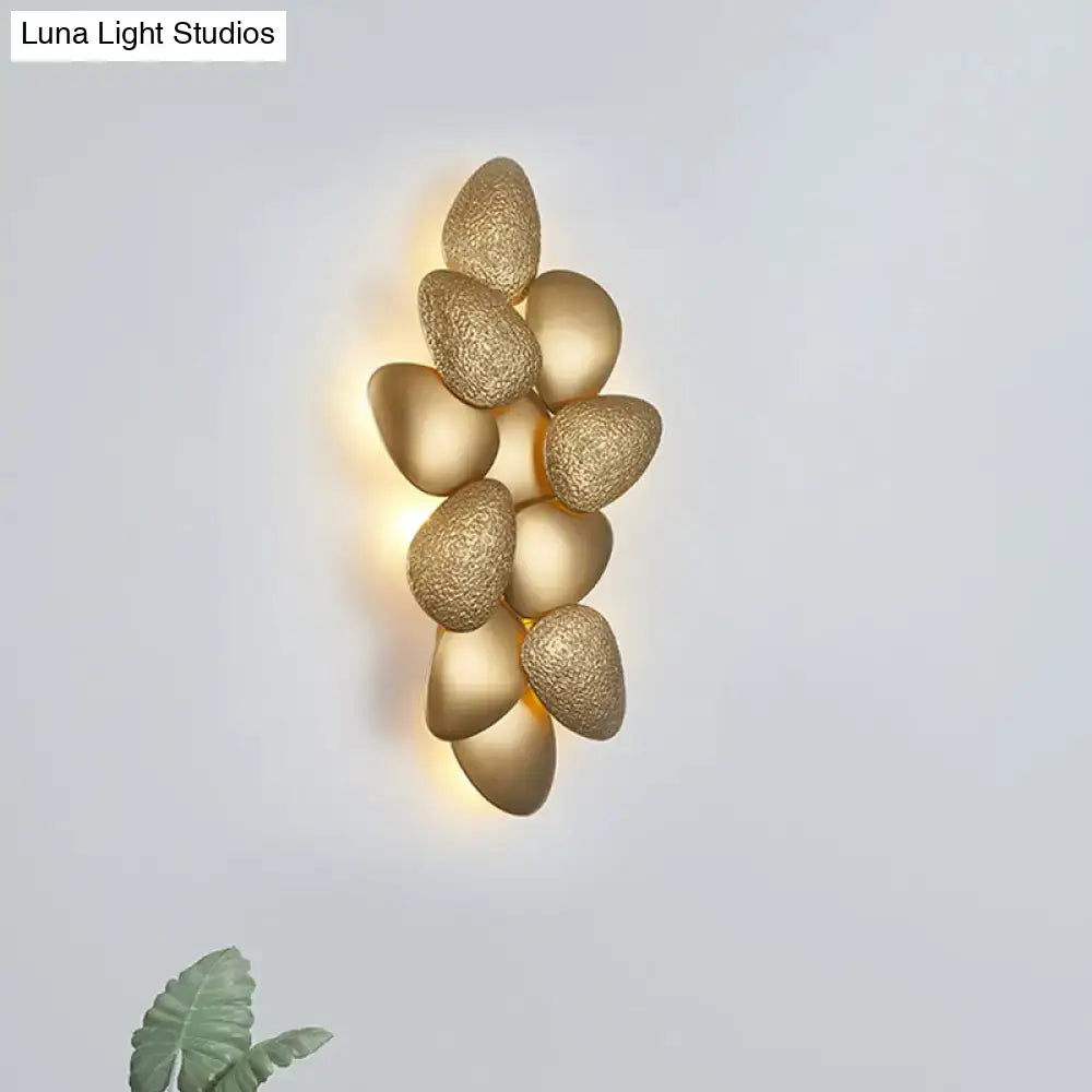 Modern stainless steel squama wall light gold bedroom sconce