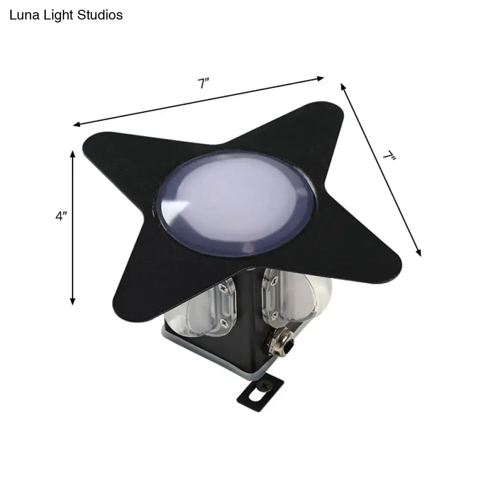 Modern star petals outdoor wall sconces – warm yellow led garden light
