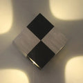 Modern style black & silver square led wall lamp bedroom warm lighting